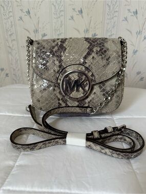 Michael Kors Snake-Print Mini Crossbody